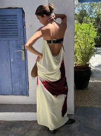 Sexy Strapless Floral Print Maxi Summer Dress — in alternativa