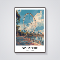 Singapore Flyer Vintage Poster — vista frontale