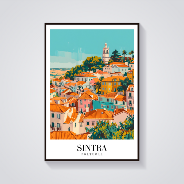 Sintra Portugal Vintage Poster — vista frontale