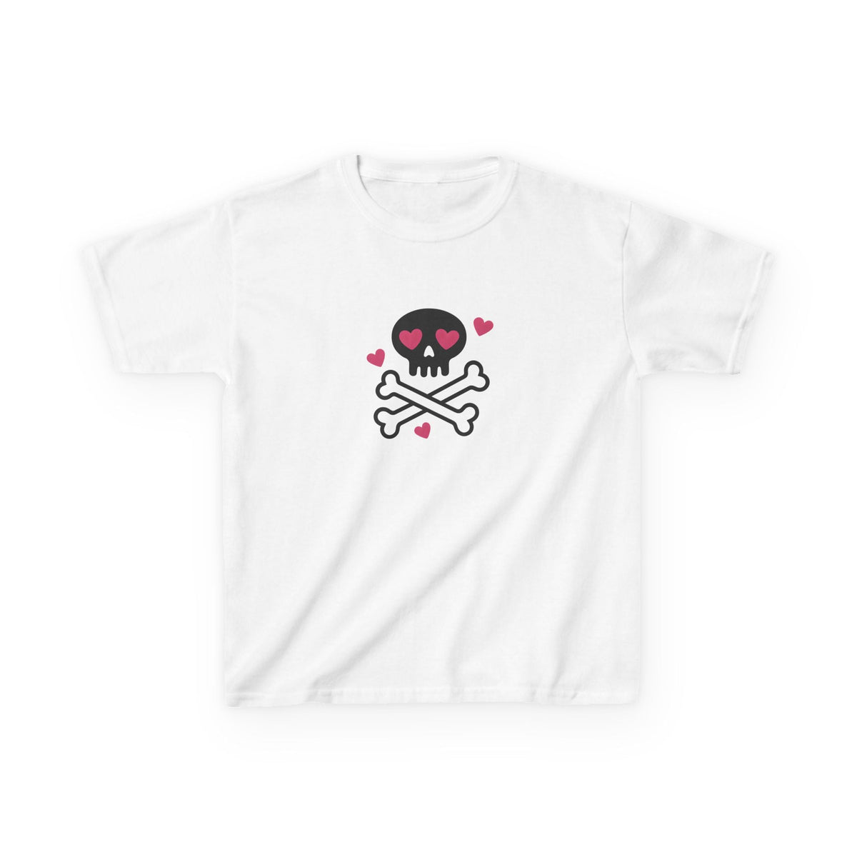 Skull Heart Graphic Baby Tee — vista posteriore