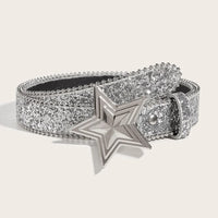 Star Buckle Y2K Rhinestone Belt — dettaglio