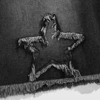 Star Embroidered Y2K Baggy Washed Shorts Jorts — vista posteriore