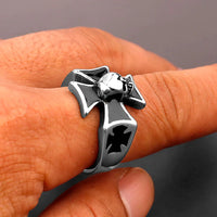 Steel Soldier Cross Ring — dettaglio della stampa