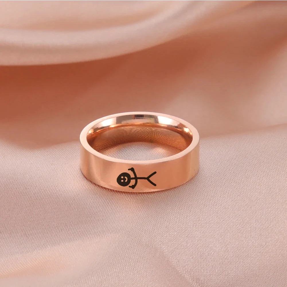 Stickman Band Ring — dettaglio della stampa