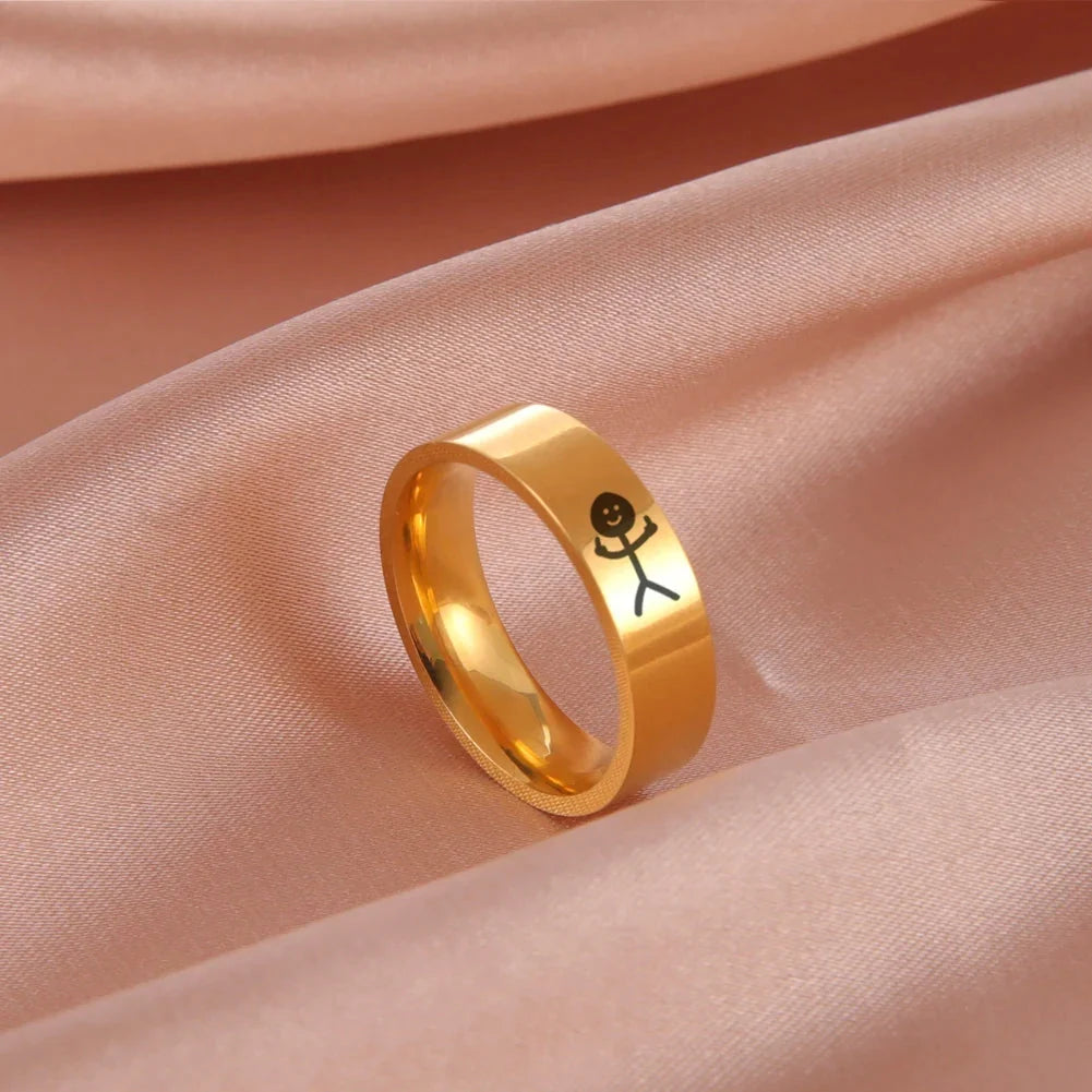 Stickman Band Ring — vista posteriore