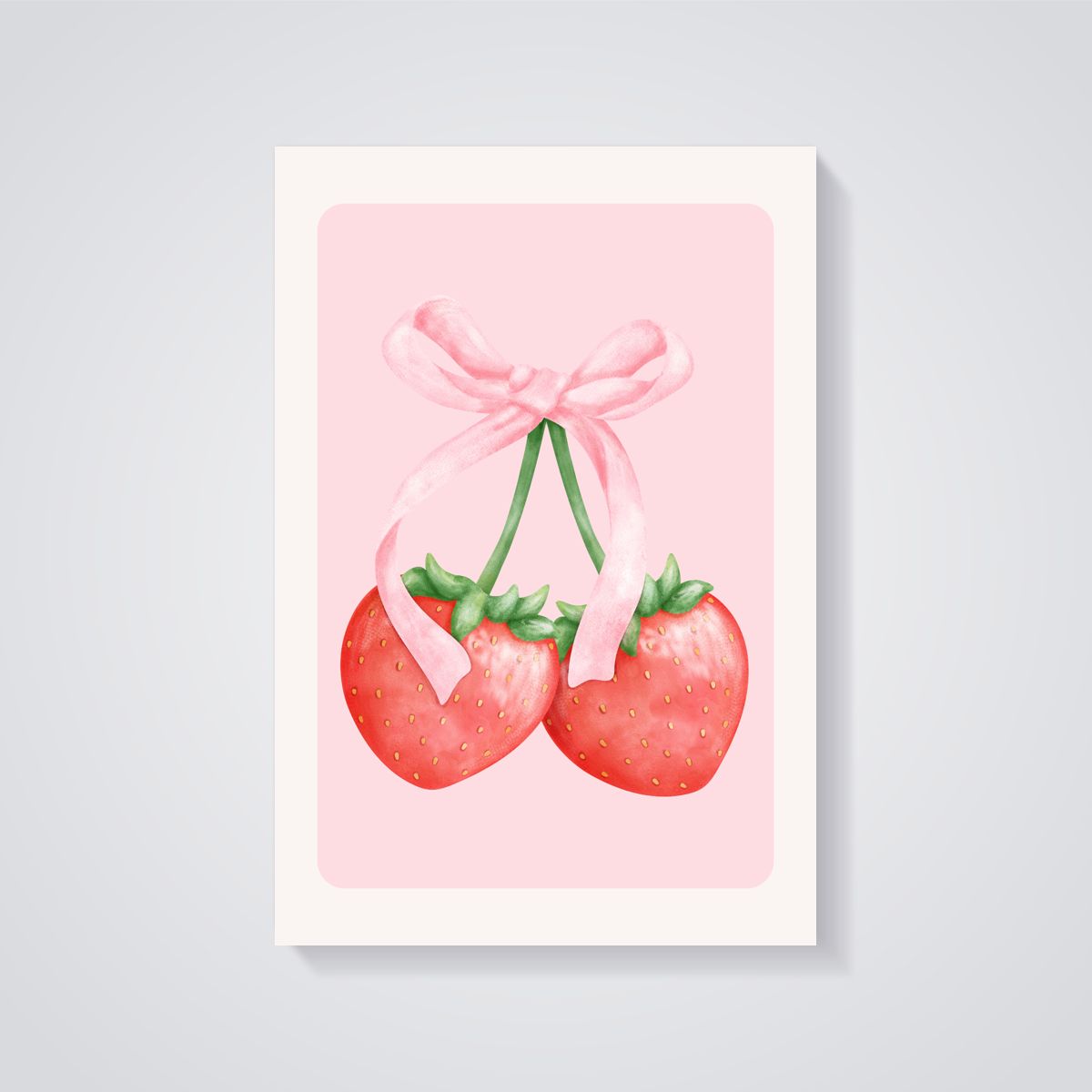 Strawberry Bow Poster — vista posteriore