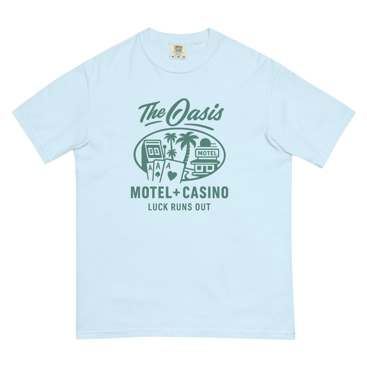 The Oasis Motel Graphic Heavyweight T Shirt — dettaglio della stampa