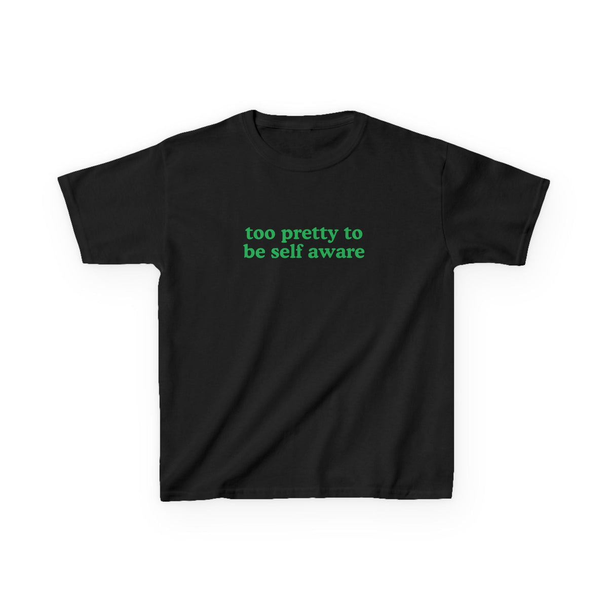 Too Pretty to be Self Aware Brat Baby Tee — vista posteriore