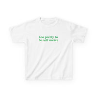 Too Pretty to be Self Aware Brat Baby Tee — dettaglio