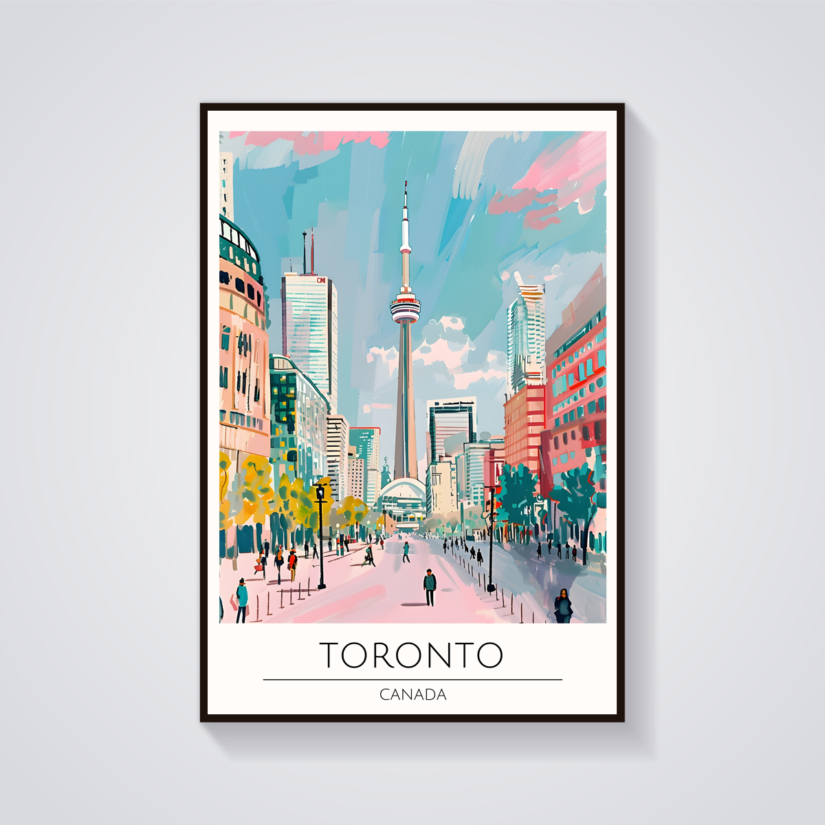 Toronto Cityscape Art Deco Poster — vista frontale