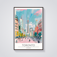 Toronto Cityscape Art Deco Poster — vista frontale