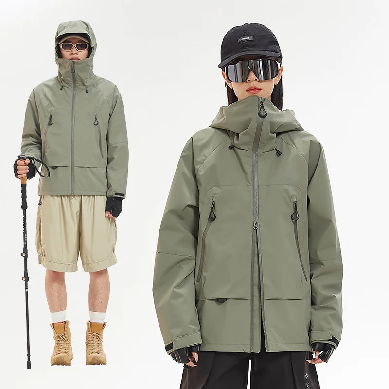 Unisex Y2K Outdoor Windproof Waterproof Single Layer Jacket Coat — in alternativa