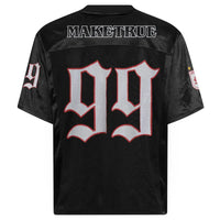V Neck "Growing 99" Vintage Y2K Football Jersey — vista posteriore