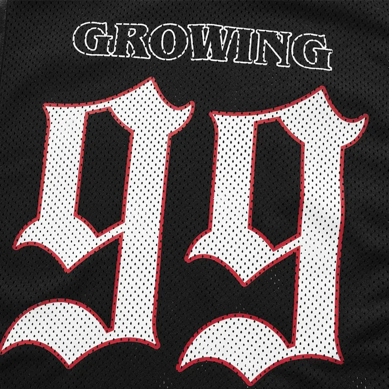 V Neck "Growing 99" Vintage Y2K Football Jersey — dettaglio