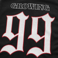 V Neck "Growing 99" Vintage Y2K Football Jersey — dettaglio
