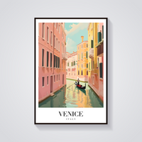 Venice Canal Vintage Poster — vista frontale