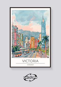 Victoria Canada Travel Poster — vista posteriore