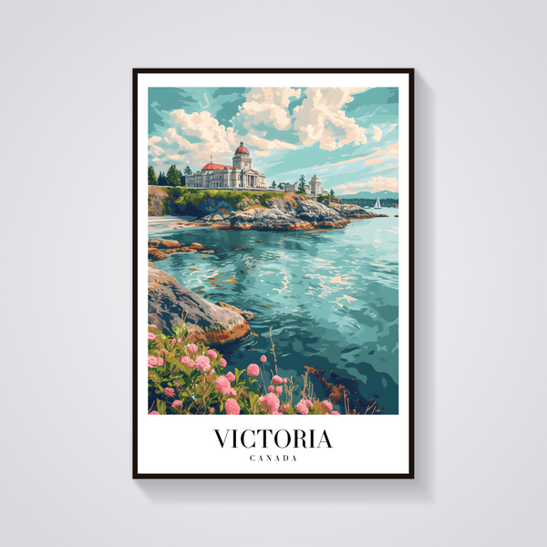 Victoria Parliament Vintage Poster — vista frontale