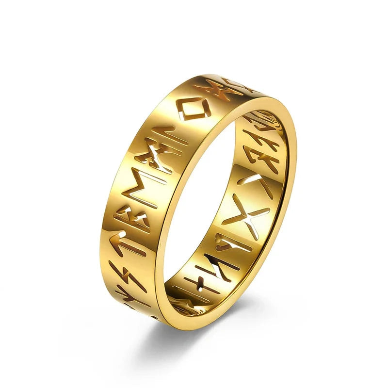Viking Scripture Rune Ring — vista posteriore