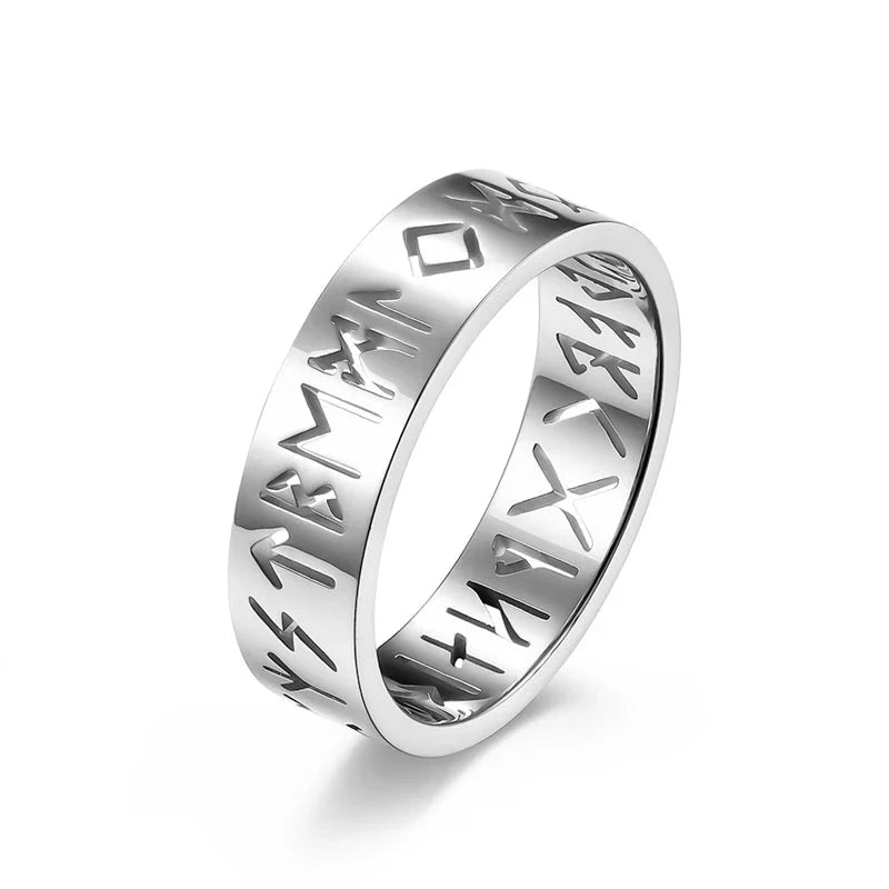 Viking Scripture Rune Ring — dettaglio della stampa