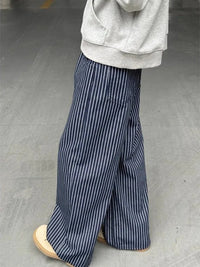 Vintage Blue Striped Y2K Baggy Jeans — in alternativa
