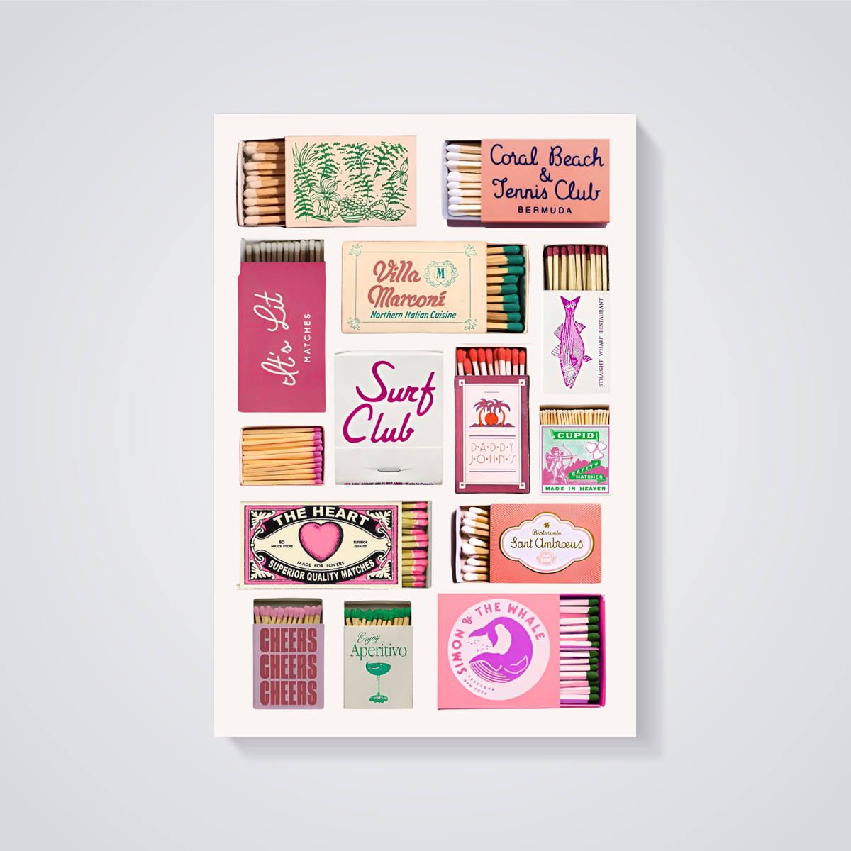 Vintage Matchbox Collection Poster — vista posteriore