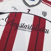 Vintage Mesh Striped Soccer Jersey — vista frontale