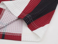 Vintage Mesh Striped Soccer Jersey — vista laterale