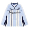 Vintage Mesh Striped Soccer Long Sleeve Jersey
