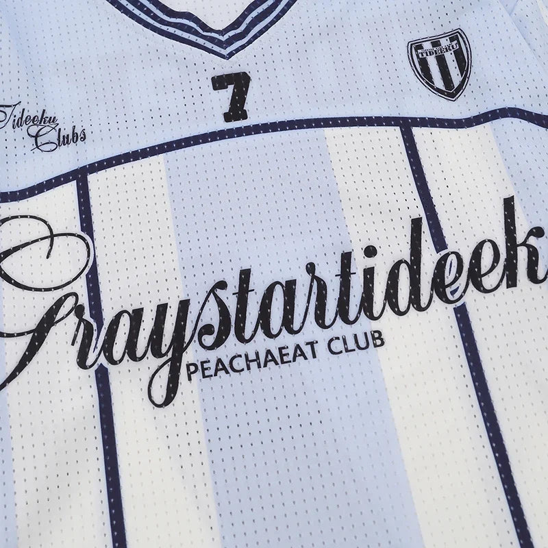 Vintage Mesh Striped Soccer Long Sleeve Jersey — in alternativa