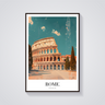 Vintage Rome Colosseum Poster