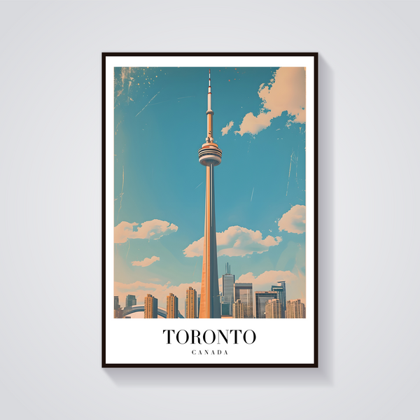 Vintage Toronto CN Tower Poster — vista frontale