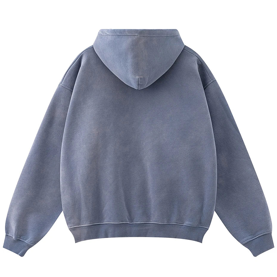 Vintage Y2K Cross Graphic Distressed Baggy Hoodie — in alternativa