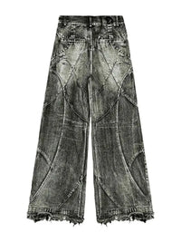 Vintage Y2K Grunge Spliced Baggy Jeans — dettaglio della stampa