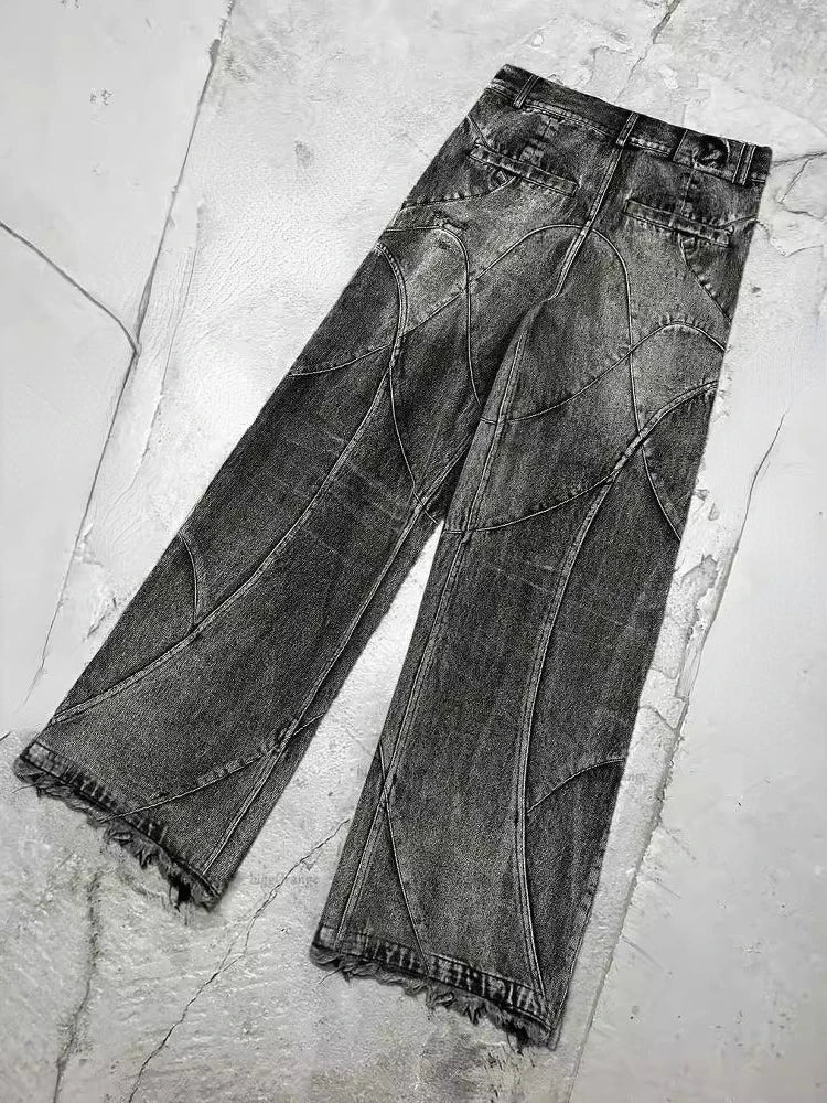 Vintage Y2K Grunge Spliced Baggy Jeans — in alternativa