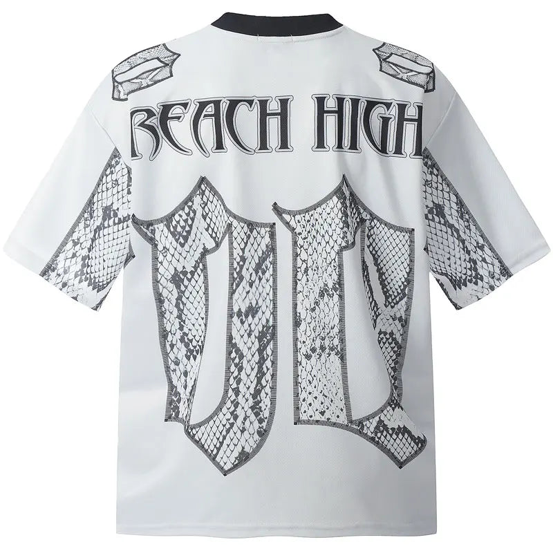 Vintage Y2K "Snake Skin" Football Jersey — dettaglio
