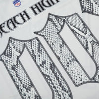 Vintage Y2K "Snake Skin" Football Jersey — dettaglio della stampa
