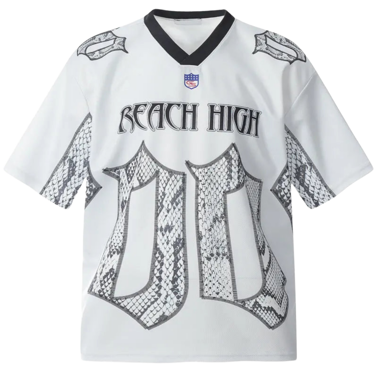 Vintage Y2K "Snake Skin" Football Jersey — vista frontale