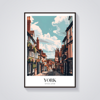 Vintage York Street Poster — vista frontale