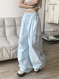 Wide Leg Y2K Parachute Trousers — dettaglio della stampa
