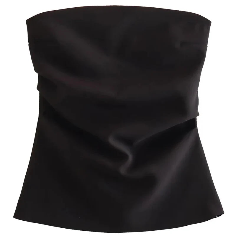 Womens Y2K Bandeau Corset Tube Top — dettaglio