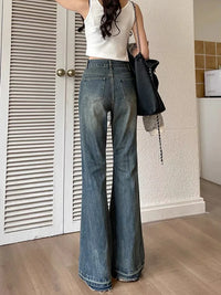Womens Y2K Casual Vintage Slim Blue Flared Jeans — in alternativa