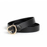 Womens Y2K Heart Buckle Leather Belt