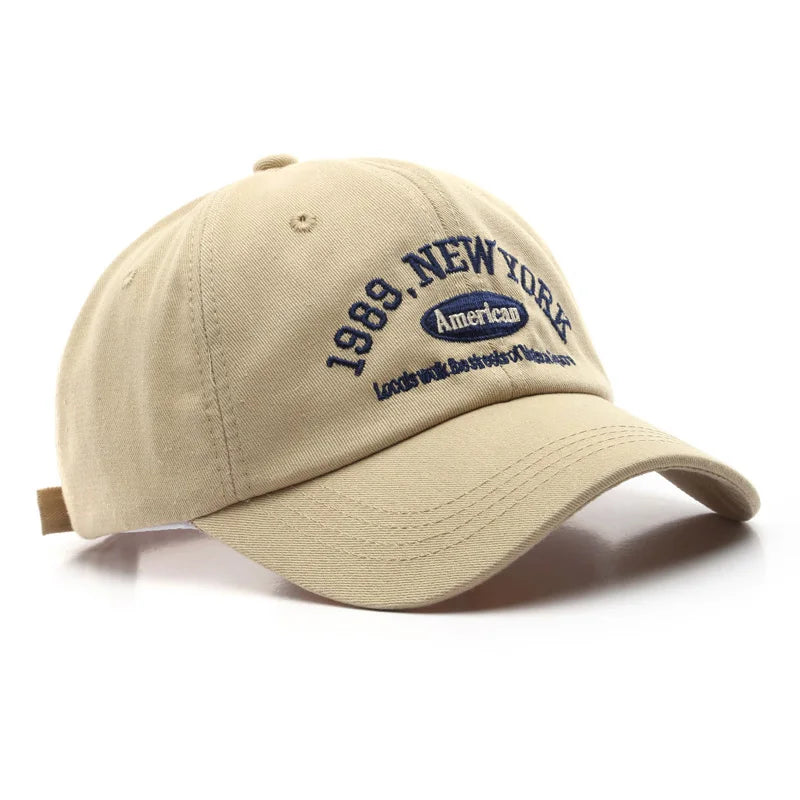 1989 New York Embroidered Baseball Cap — vista frontale
