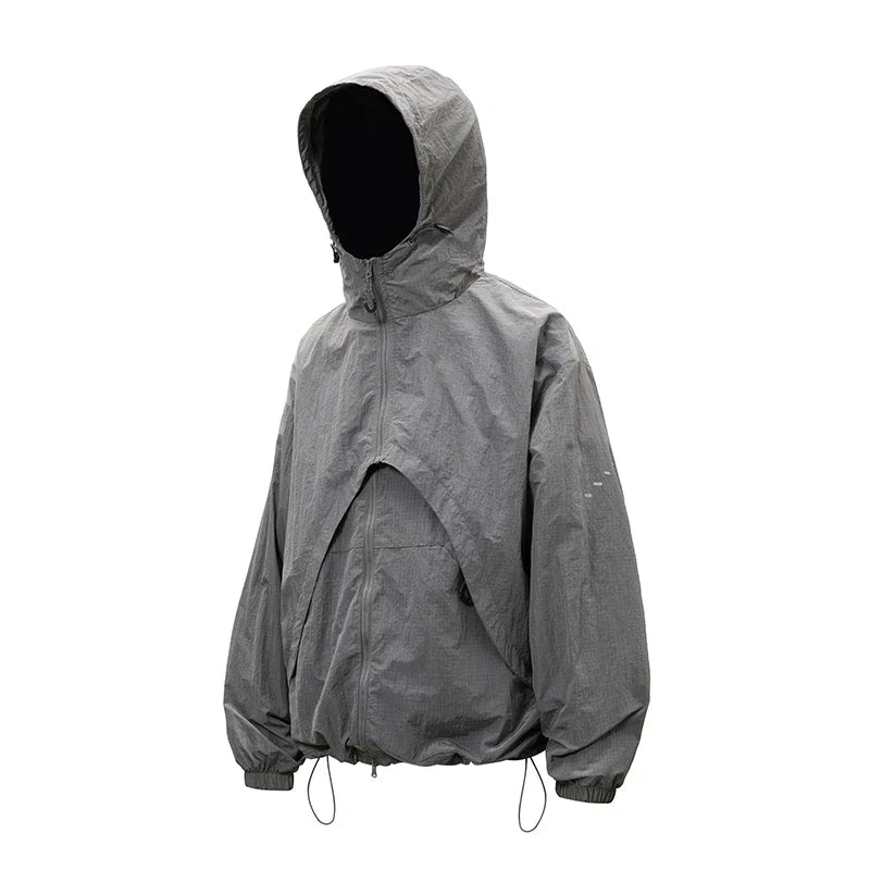 2 in 1 Waterproof Windbreaker Jacket Coat — vista posteriore