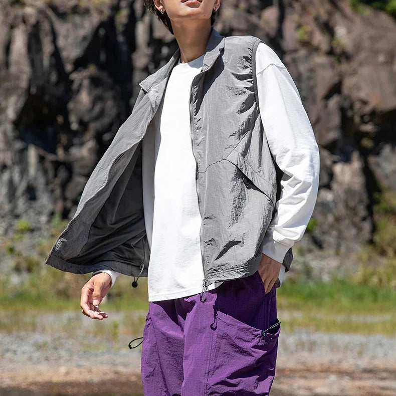2 in 1 Waterproof Windbreaker Jacket Coat — vista completa