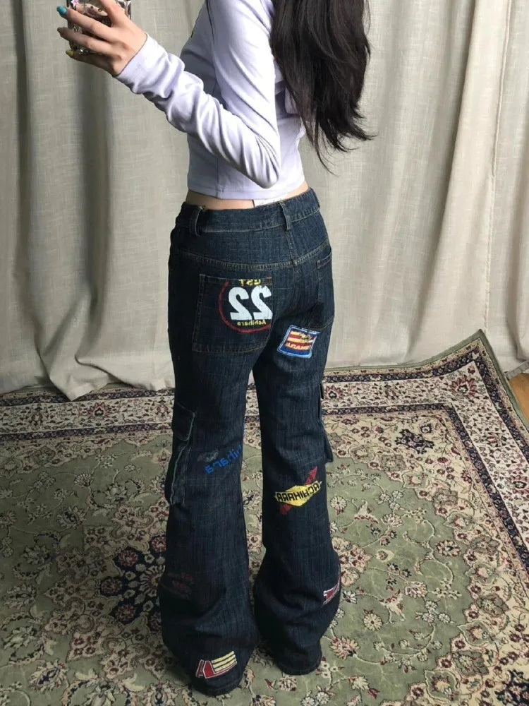 22 Tour Team Graphic Cargo Boot Cut Jeans — vista frontale