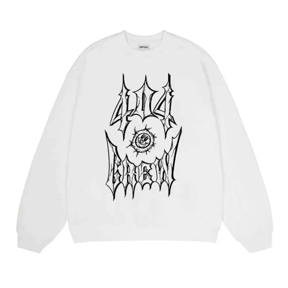 404 Crew Print Hoodie — dettaglio del tessuto