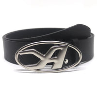 A D Buckle Letter Snap Leather Belt — vista posteriore
