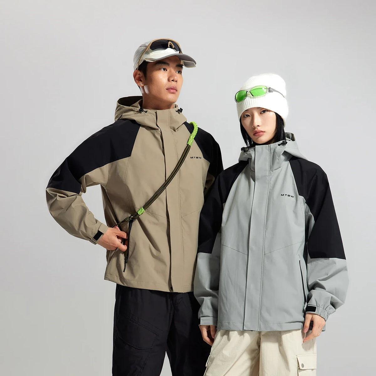 Adjustable Waterproof Windbreaker Jacket — vista laterale